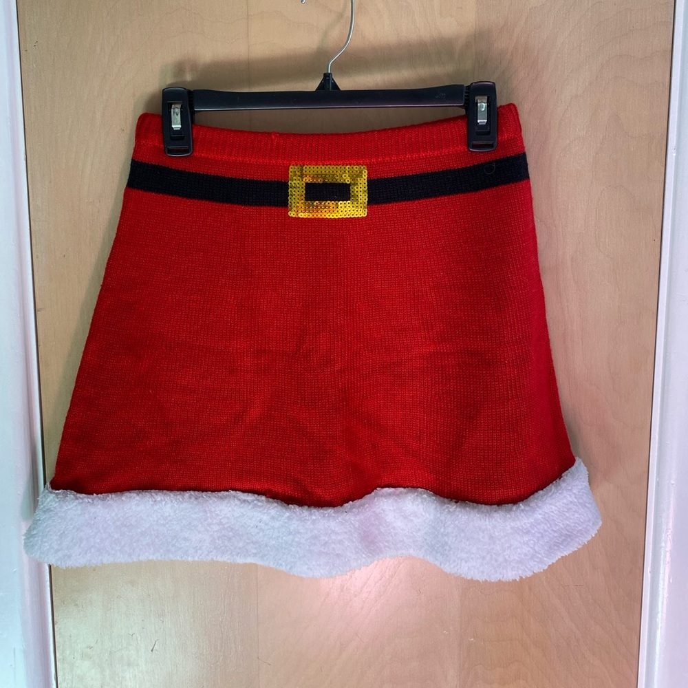 Juniors size Medium Santa mini skirt